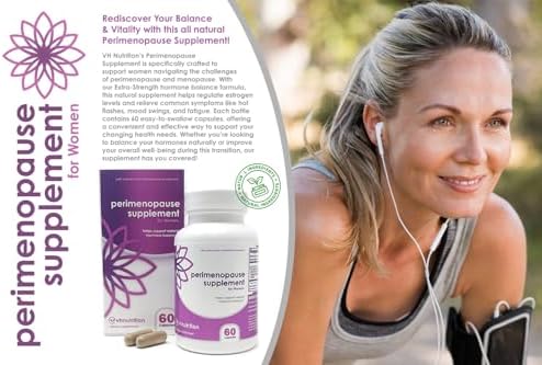 Suplemento para Perimenopausia VH Nutrition para Mujeres | Apoyo para Sofocos, Estado de Ánimo y Ciclo Menstrual | Fórmula 100% Herbal: Cohosh Negro, - imagen 2