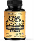 Shilajit 1000mg, Musgo Marino Irlandés 100mg, Ashwagandha 100mg, Tongkat Ali, Boro, Magnesio, PQQ y Más | 60 Cápsulas - Suministro para 30 Días | - imagen 1