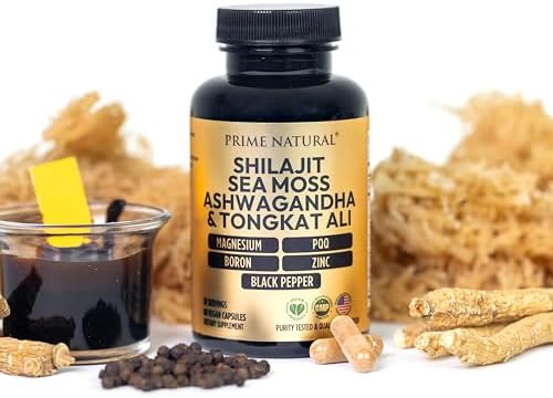 Shilajit 1000mg, Musgo Marino Irlandés 100mg, Ashwagandha 100mg, Tongkat Ali, Boro, Magnesio, PQQ y Más | 60 Cápsulas - Suministro para 30 Días | - imagen 5