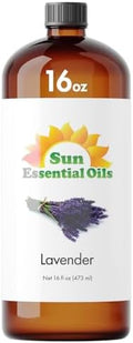 Aceite Esencial de Lavanda Sun - 16 oz (473 ml) para Difusor, Humidificador, Piel, Aromaterapia, Masaje, Scented para Jabones y Velas en Casa, Aroma - imagen 1