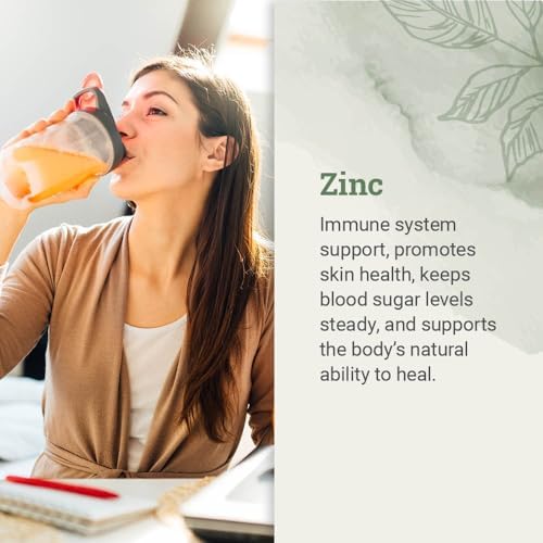 Sulfato de Zinc Líquido Orgánico - Suplemento de Zinc Puro para la Salud de la Piel, Sistema Inmunológico y Crecimiento Celular Normal - No GMO, - imagen 2