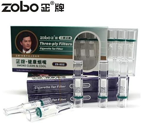 Filtros Desechables ZOBO para Cigarrillos - Tres Capas Microporosas, Reducción de Alquitrán y Manchas de Humo (120 por Paquete) Diseño Elegante y - imagen 2