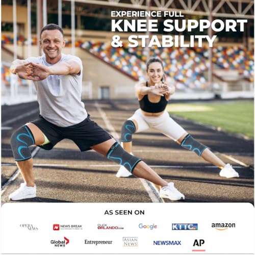 Faja de Compresión para Rodilla Modvel para Hombres y Mujeres, Paquete de 2, Soporte para Dolor de Rodilla, Ideal para Correr y Lesiones - imagen 3