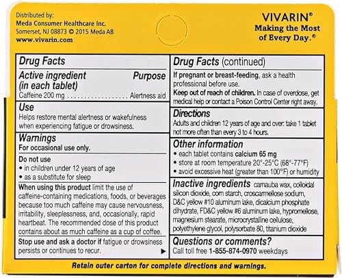 Vivarin Ayuda para la Alerta, 40 Tabletas (Paquete de 4) - imagen 6