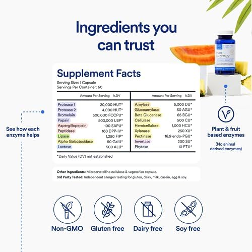 Enzimas Digestivas Esenciales Stacks (Sin Gluten, Lácteos ni Soja) - 18 Enzimas para la Digestión incl. Amilasa, Lipasa y Lactasa - Vegetariano y No - imagen 6