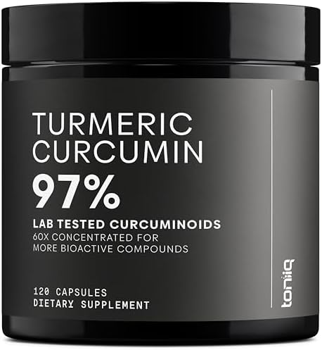 Cúrcuma Curcumina - Extracto Ultra Potente 60:1 con 97% de Curcuminoides - 1200mg por Porción - Pimienta Negra y Aceite MCT para Mejor Absorción - - imagen 1