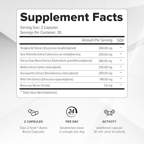 Suplemento Aumentador de Testosterona para Hombres - Mejora del Rendimiento Masculino - Aumenta Resistencia, Energía, Fuerza, Tamaño, Libido y - imagen 2