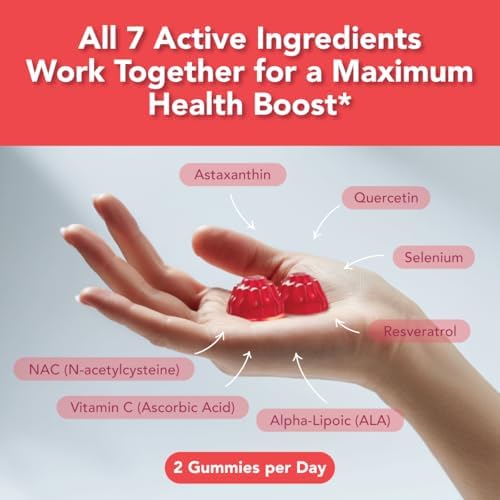 GOJOY NACsentials Gominolas 7 en 1 de NAC 600mg – Apoya Glutatión, Hígado y Bienestar Antioxidante – N-Acetil Cisteína con Vitamina C, ALA, - imagen 4