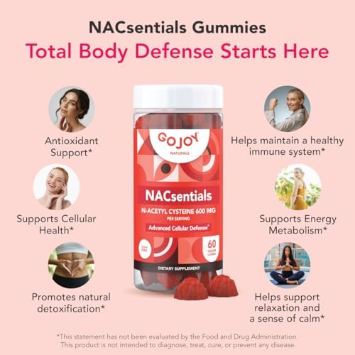 GOJOY NACsentials Gominolas 7 en 1 de NAC 600mg – Apoya Glutatión, Hígado y Bienestar Antioxidante – N-Acetil Cisteína con Vitamina C, ALA, - imagen 5