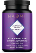 NAOMI Vitamina D3 Activada 5000 IU + Magnesio 250 mg - Fortalece Huesos, Salud Inmunológica y Relajación Muscular - Cholecalciferol, No GMO, Sin - imagen 1