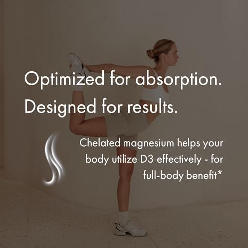 NAOMI Vitamina D3 Activada 5000 IU + Magnesio 250 mg - Fortalece Huesos, Salud Inmunológica y Relajación Muscular - Cholecalciferol, No GMO, Sin - imagen 4