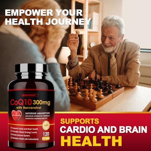 ZEBORA CoQ10 300mg con Trans-Resveratrol, PQQ y Vitamina E - Alta Absorción de Coenzima Q10 con BioPerine - Antioxidante Poderoso para Corazón y - imagen 3
