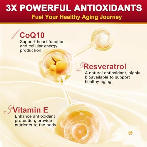 ZEBORA CoQ10 300mg con Trans-Resveratrol, PQQ y Vitamina E - Alta Absorción de Coenzima Q10 con BioPerine - Antioxidante Poderoso para Corazón y - imagen 4