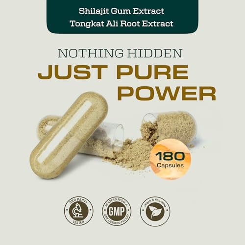 Cápsulas de Shilajit y Tongkat Ali para Hombres y Mujeres – Shilajit Puro con Alta Potencia de Ácido Fulvico y Minerales – Soporte Natural de - imagen 6