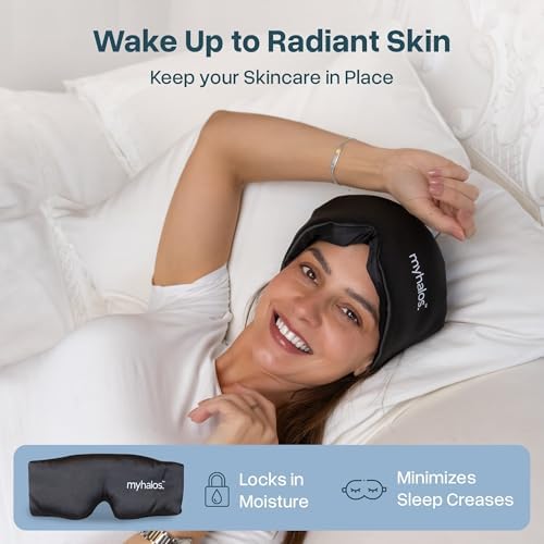 Máscara de Sueño de Seda de Morera 3D MyHalos para Mujeres y Hombres con Copas, Color Negro - Máscara para Dormir, Viajar y Descansar - imagen 5