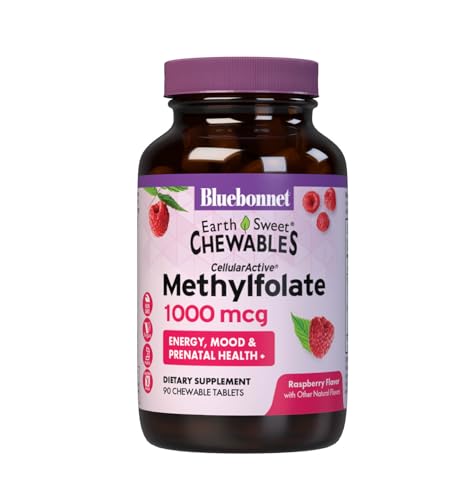 Suplemento de Methylfolato 1000 mcg Bluebonnet EarthSweet - Coenzima 5-MTHF L - Apoyo Prenatal y Energético - No GMO, Vegano, Sin Gluten - Sabor - imagen 4