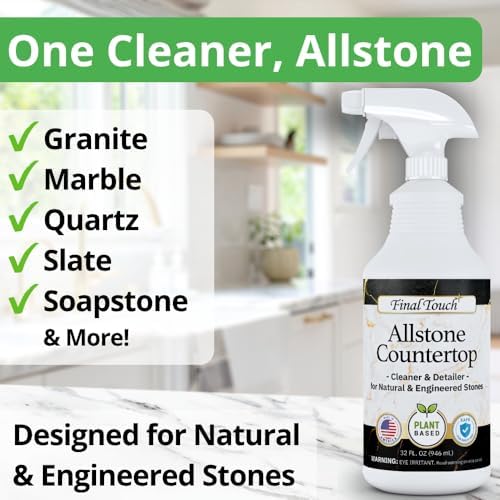 Limpiador Final Touch AllStone para Encimeras – Spray Limpiador a Base de Plantas, Seguro para Piedras con Cepillo – Limpiador Diario para Granito, - imagen 2