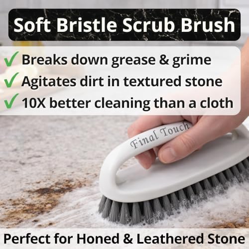 Limpiador Final Touch AllStone para Encimeras – Spray Limpiador a Base de Plantas, Seguro para Piedras con Cepillo – Limpiador Diario para Granito, - imagen 4