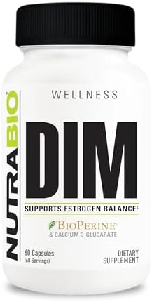 Suplemento NutraBio DIM, Apoya el Equilibrio de Estrógenos, 100mg - 60 Cápsulas Vegetales - imagen 1
