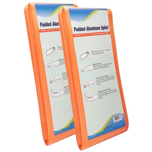 NOVAMEDIC Paquete de 5 Férulas Universales de Aluminio Acolchadas - 36 pulgadas, Soporte para Inmovilizar Manos, Piernas, Muñecas, Tobillos y - imagen 8