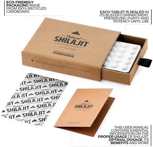 Tabletas de Shilajit Natural – 120 Gotas Secas 100% Puras para Hombres y Mujeres con Ácido Fúlvico y 85+ Minerales Traza para Rendimiento Físico y - imagen 3