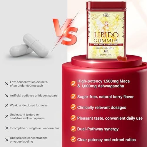 Suplemento de Libido para Mujeres con 1500mg de Maca y 1000mg de Ashwagandha, Vitamina D y B6, Energía y Ánimo - Potente Aumento de Libido Femenina + - imagen 8