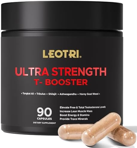 Leotri T-Booster Ultra Fuerte para Hombres: Mezcla Herbal de 23,900mg con Tongkat Ali, Ashwagandha, Shilajit y Más – Apoya la Fuerza Muscular, - imagen 1