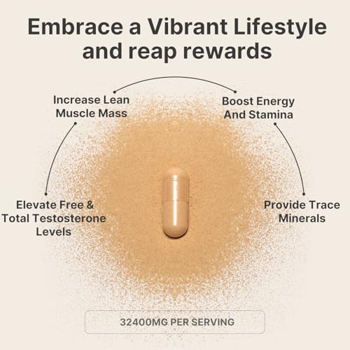 Leotri T-Booster Ultra Fuerte para Hombres: Mezcla Herbal de 23,900mg con Tongkat Ali, Ashwagandha, Shilajit y Más – Apoya la Fuerza Muscular, - imagen 3