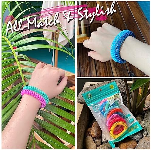 54 Pulseras Repelentes de Mosquitos Sin DEET + 60 Parches Antimosquitos para Niños y Adultos, Ideal para Camping, Pesca y Viajes - imagen 6