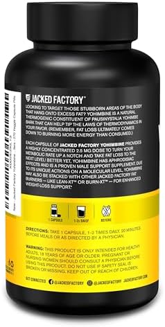 Suplemento Jacked Factory Yohimbina Extra Fuerte, 270 Cápsulas - Extracto Premium de Corteza de Yohimbe para Usuarios Avanzados - Recomposition - imagen 6