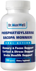 Dr. Maxwell Suplemento de Fosfatidilserina y Bacopa Monnieri 300mg, Sin Rellenos, Libre de Soja, 120 Cápsulas, Apoyo a la Memoria - imagen 1