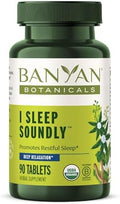 Banyan Botanicals I Sleep Soundly – Suplemento Orgánico para un Sueño Profundo – Ayuda Natural sin Melatonina con Ashwagandha, Valeriana y Manzanilla - imagen 1