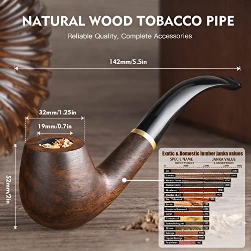 Pipa de Tabaco Scotte Hecha a Mano en Madera de Ébano con Caja de Regalo y Accesorios - imagen 4
