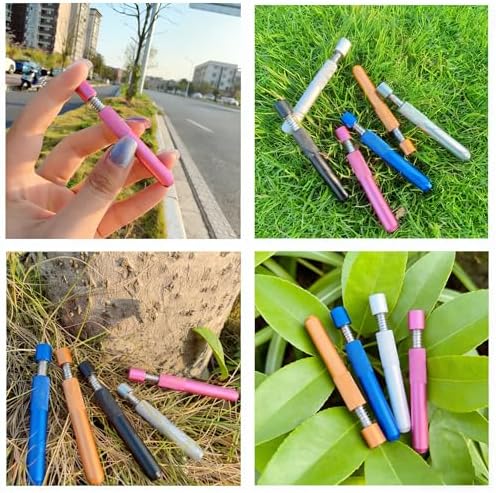 Juego de 6 Pipas Multicolor One Hitter de 3.25 pulgadas, Kit de Accesorios Metálicos Portátil y Duradero - imagen 2