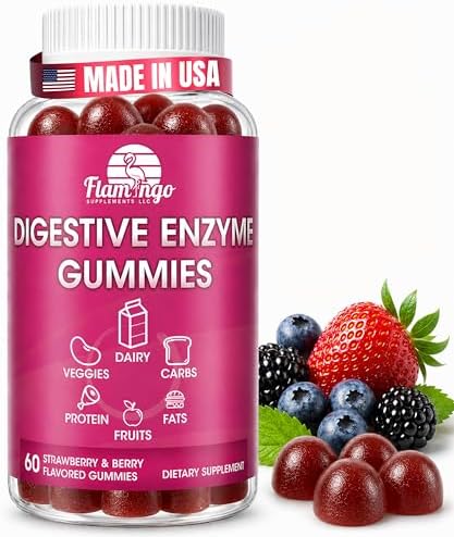 Gomitas Masticables de Enzimas Digestivas: Ayuda a la Intolerancia Alimentaria, Desinflama y Digerir Lácteos, Carbohidratos, Verduras, Proteínas y - imagen 1
