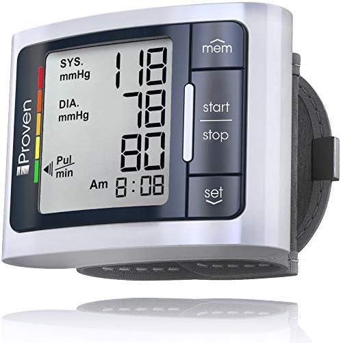 Monitor de Presión Arterial en Muñeca iProven para Uso en Casa – Pantalla LCD, Visualización de Frecuencia Cardíaca, Manguito Grande, Indicador a - imagen 1