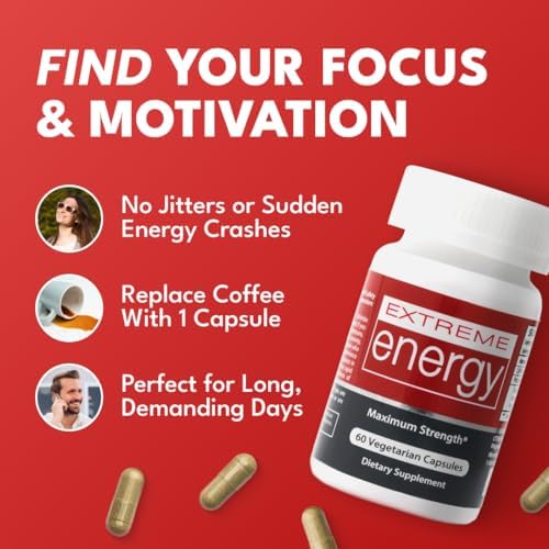 Píldoras de Energía Herbal Nitro Extreme - Aumento de 6 a 10 Horas, Sin Caídas ni Nerviosismo, Suplemento Natural de Energía Máxima para Hombres y - imagen 5