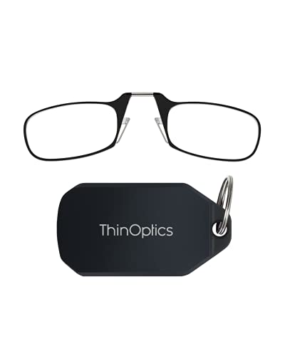 Estuche con Llavero y Lentes Rectangulares ThinOptics, Color Negro, Ancho de Lente: 44.45 mm - imagen 2