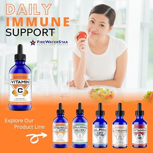 Vitamina C Líquida - 4oz - 120 Porciones - Orgánica, No GMO - Adultos y Niños - 99% Ácido Ascórbico Puro - Gotas de Vitamina C - Soporte - imagen 7
