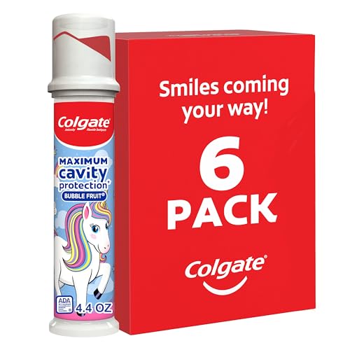 Pasta Dental Colgate para Niños con Unicornio y Flúor, Protección contra Caries, 6 Años+, Aprobada por ADA, Sabor Fruta Burbuja, 4.4 Oz, Paquete de 6 - imagen 2