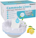 Paquete de 60 Forros Desechables para Inodoro Hlinakrbcs con Almohadillas Absorbentes (Fragancia a Limón), Ideal para Baños Portátiles, Sillas de - imagen 1