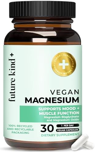 Suplemento de Magnesio Future Kind para Mujeres y Hombres - Función Muscular y Nerviosa - Magnesio Glicinato Chelado 200mg para Sueño y Metabolismo - imagen 1