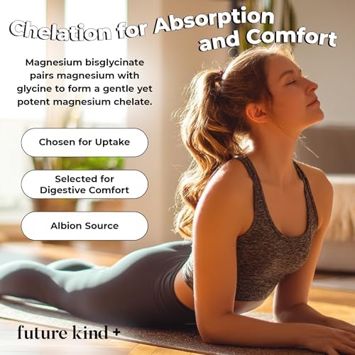 Suplemento de Magnesio Future Kind para Mujeres y Hombres - Función Muscular y Nerviosa - Magnesio Glicinato Chelado 200mg para Sueño y Metabolismo - imagen 8