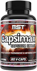 Suplemento MST Capsimax 100mg en Cápsulas V, 60 Porciones, Dosis Clínica para Control de Peso, Termogénico, Control del Apetito, Quema de Calorías, - imagen 1
