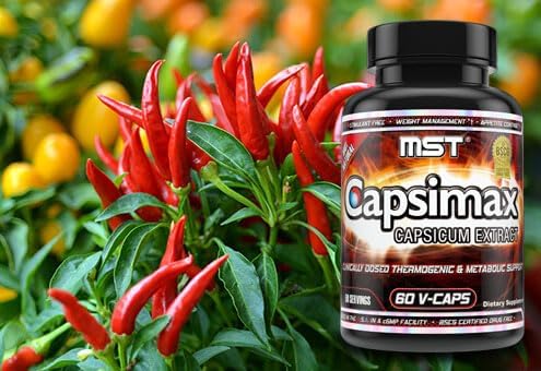 Suplemento MST Capsimax 100mg en Cápsulas V, 60 Porciones, Dosis Clínica para Control de Peso, Termogénico, Control del Apetito, Quema de Calorías, - imagen 4