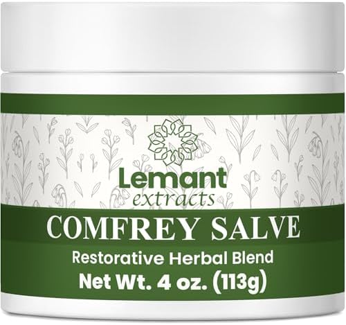 Salve Orgánico de Consuelda para la Sanación de Huesos (4 oz) | Crema Herbal Natural para Alivio y Recuperación - Infundida con Aceite Concentrado de - imagen 1