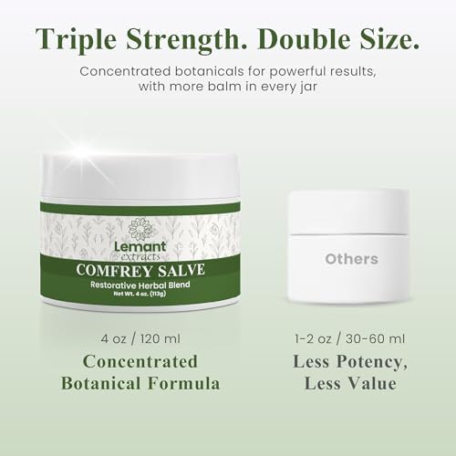 Salve Orgánico de Consuelda para la Sanación de Huesos (4 oz) | Crema Herbal Natural para Alivio y Recuperación - Infundida con Aceite Concentrado de - imagen 7