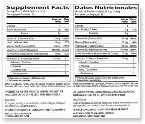 Suplemento Dietético Líquido Neurobion Plus B Complejo 10 Viales - imagen 4