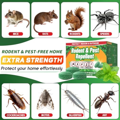 Repelente de Topos y Roedores para Interior y Exterior - Aceite Esencial de Menta Extra Fuerte, 32 Paquetes de Pouches Naturales y Seguros para el - imagen 2