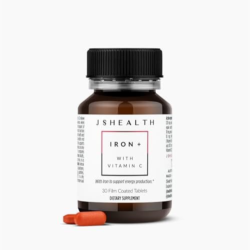 Suplemento de Hierro JSHealth con Vitamina C. Ferrochel para Energía. No Constipante, con Vitaminas B. Por la Nutricionista Jessica Sepel (30 - imagen 2